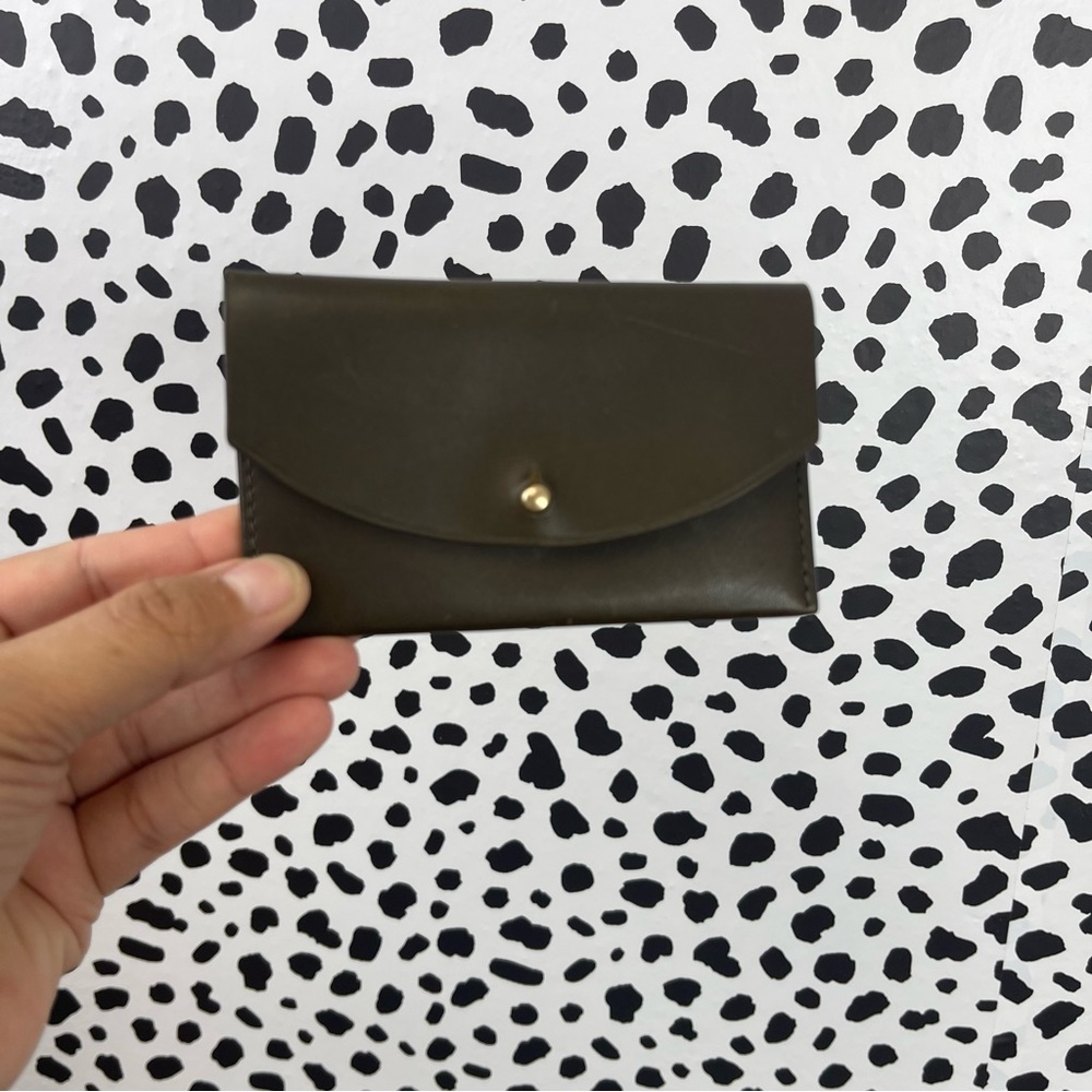 Skagen brown leather cards case wallet